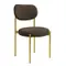 Стул "Марсель" золотой, шоколадный бархат